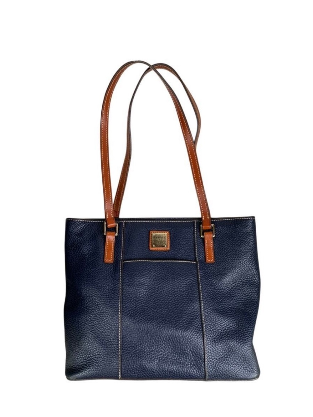 Dooney & Bourke Navy Pebble Leather Lexington Bag